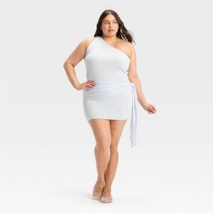 Women's Side-Tie Mini Sweater Dress - Wild Fable TM
Light Blue XL NWT